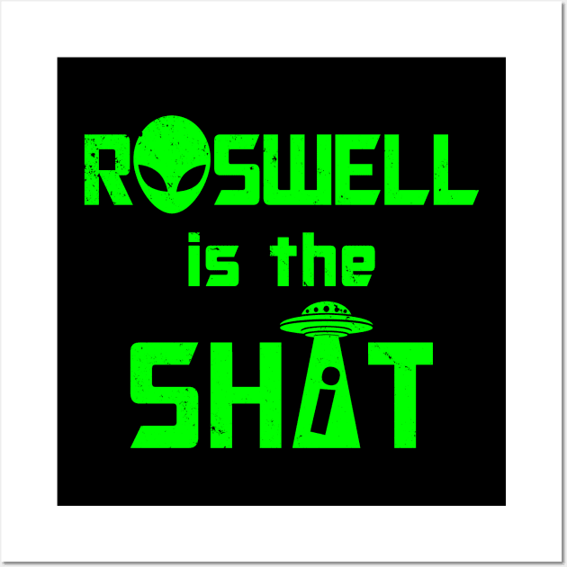 Funny Retro Vintage Alien UFO Roswell Conspiracy Theory I Love Aliens Slogan Wall Art by Originals By Boggs